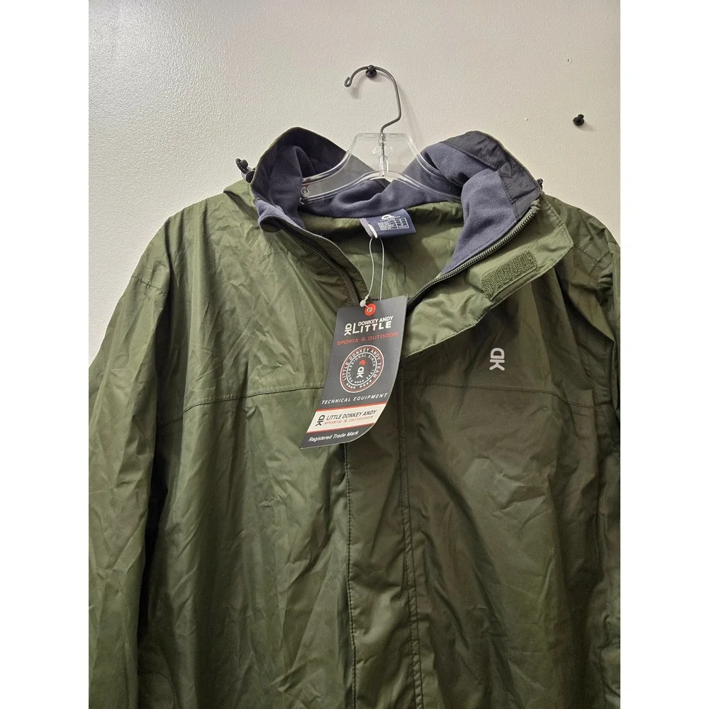Little Donkey Andy Womens Army Green‎ Hooded Lightweight Jacket  Size M